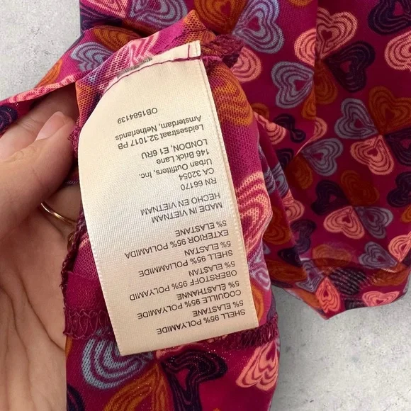 Free People Heart Patterned Mesh Collared Button Front Sleeveless Top Size XS - Picture 12 of 12